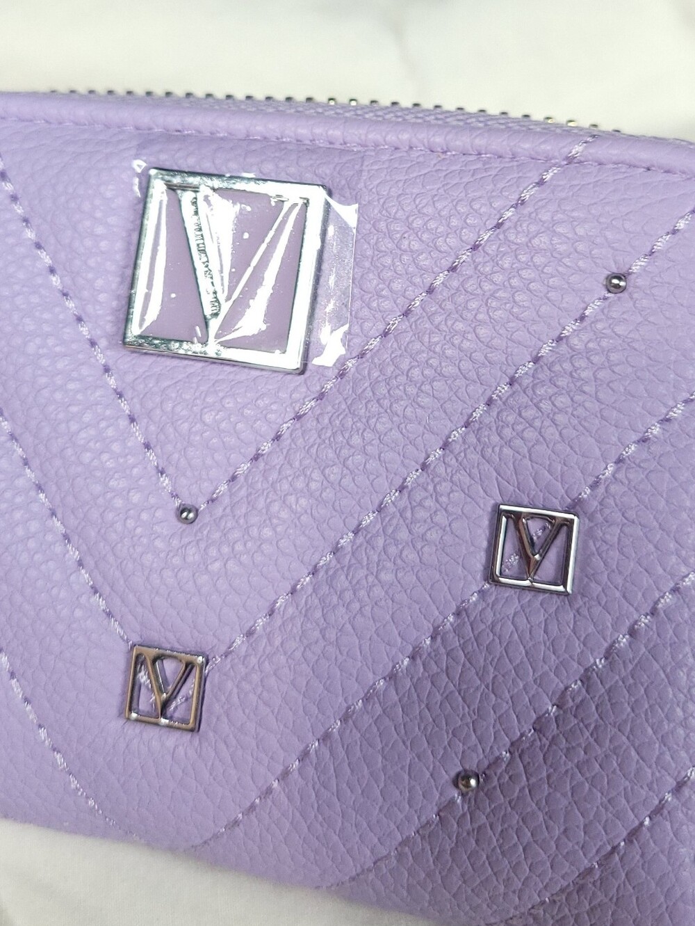 Victoria's Secret Lilac Quilted Mini Backpack with Chain Accent - Picture 7 of 10